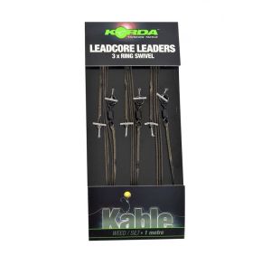 Korda Montáž Leadcore Leader Ring Swivel Weed 1 m